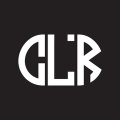CLR letter logo design on black background. CLR creative initials letter logo concept. CLR letter design.