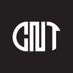 CNT letter logo design on black background. CNT creative initials letter logo concept. CNT letter design.