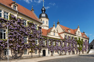 Rathaus in Riesa, Große Kreisstadt im Freistaat Sachsen. Deutschland