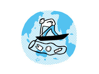 地球のプラスチックゴミ問題を考え行動する人