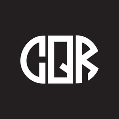 CQR letter logo design on black background. CQR creative initials letter logo concept. CQR letter design.