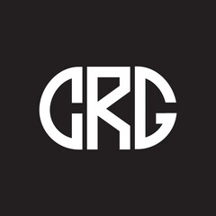 CRG letter logo design on black background. CRG creative initials letter logo concept. CRG letter design.
