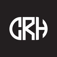 crh letter logo design on black background. crh creative initials letter logo concept. crh letter design.