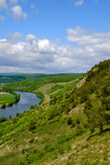 Abend über dem Naturschutzgebiet Grainberg-Kalbenstein am Main bei Karlstadt, Landkreis...