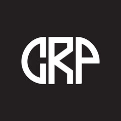 CRP letter logo design on black background. CRP creative initials letter logo concept. CRP letter design.