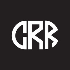 CRR letter logo design on black background. CRR creative initials letter logo concept. CRR letter design.