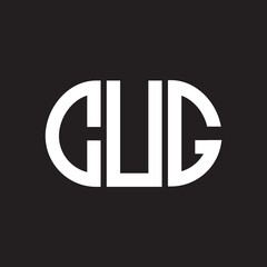 CUG letter logo design on black background. CUG creative initials letter logo concept. CUG letter design.