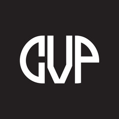 CVP letter logo design on black background. CVP creative initials letter logo concept. CVP letter design.
