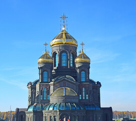 The main temple of the Armed Forces of the Russian Federation. Construction was completed on May 9, 2020. The author of the project is Dmitry Smirnov. Moscow, Russia, 10.09.2021.