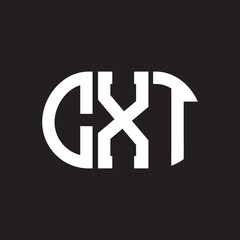 CXT letter logo design on black background. CXT creative initials letter logo concept. CXT letter design.