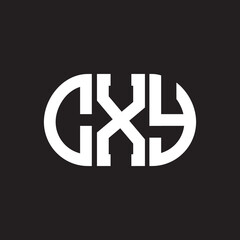 CXY letter logo design on black background. CXY creative initials letter logo concept. CXY letter design.