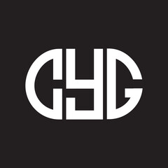 CYG letter logo design on black background. CYG creative initials letter logo concept. CYG letter design.