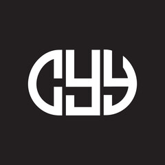 Obraz premium CYY letter logo design on black background. CYY creative initials letter logo concept. CYY letter design.