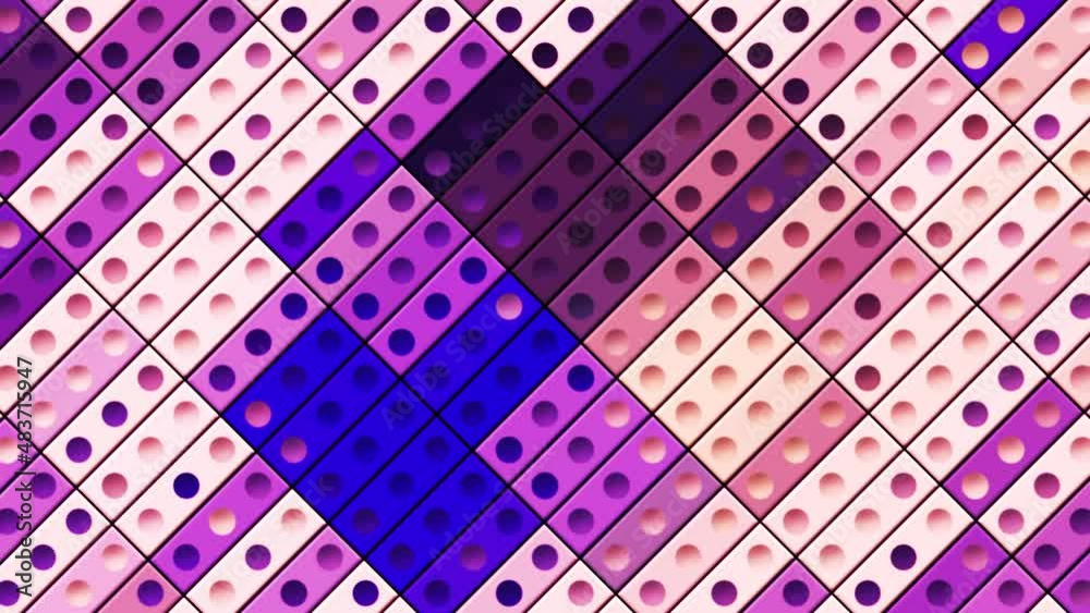 Poster mosaic in abstraction. motion. a constructor consisting of small figures that glitters with differen