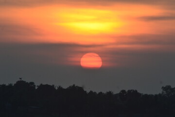 sunset in the mountains