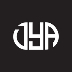 DYA letter logo design on black background. DYA creative initials letter logo concept. DYA letter design.