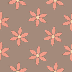 Seamless pattern of chamomile flowers. For packaging, paper, printing, fabric, textiles.