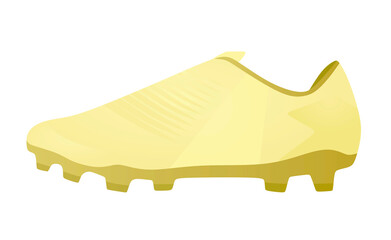 Yellow soccer boot. vector illustration
