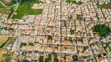 Fototapeta premium Aerial View of Donnalucata, Scicli, Ragusa, Sicily, Italy, Europe