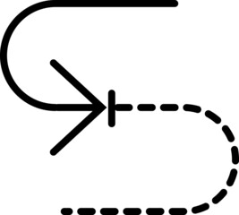 Linear Arrow icon. Arrow vector collection.  Black directional arrow flat style isolated on white background. Vector illustration. Modern simple arrows.