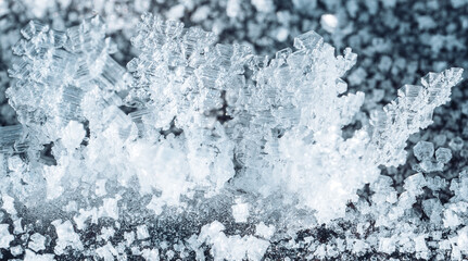 Background from the crystal structure of ice closeup.