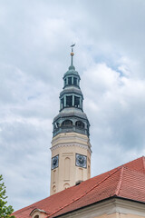 Tower of city hall of Zielona Gora in Poland.