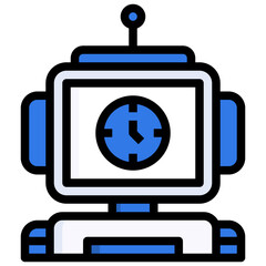 Naklejka premium Chat Bot Filled Outint