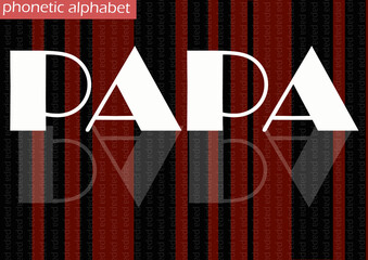 P (papa) wallpaper background phonetic alphabet design for decoration	 - obrazy, fototapety, plakaty