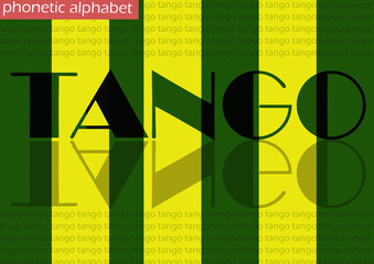 T (tango) wallpaper background phonetic alphabet design for decoration	