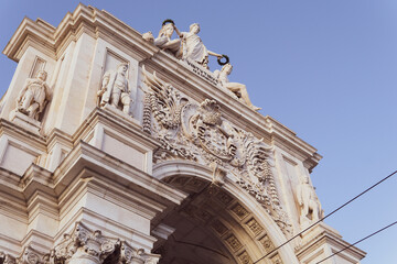 Obraz premium Triumphal arch, lisbon, portugal