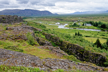 Fototapeta na wymiar Thingvellir National Park - Golden Circle - Iceland
