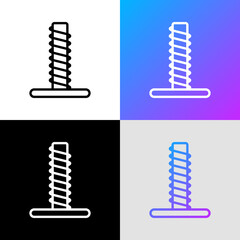 Cat scratcher thin line icon. Modern vector illustration for pet shop.