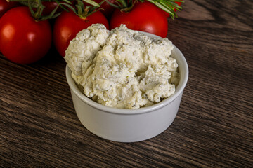 Soft cream cheese with herbs