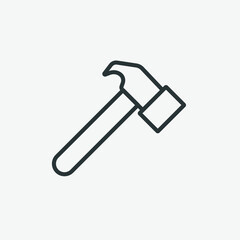 Hammer, carpenter icon vector illustration