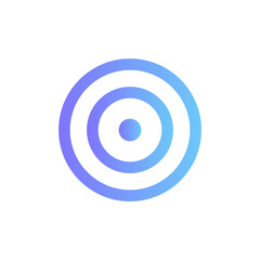 Target vector icon with gradient