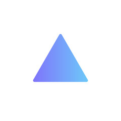 Triangle vector icon with gradient