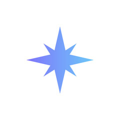 Compass vector icon with gradient