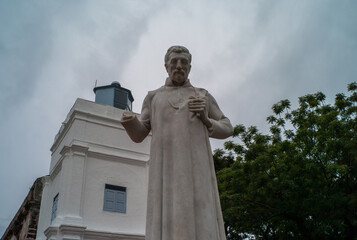 Fototapeta premium St Paul's Statue at St Paul's Church in Malacca, Malaysia