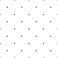 Vector illustration of seamless black dot pattern with different grunge effect rounded spots