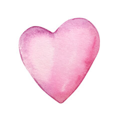 Watercolor purple pink heart