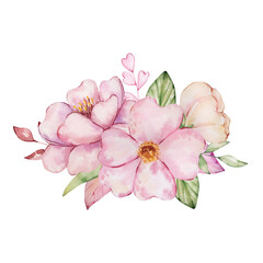 Fototapeta na wymiar bouquet of delicate pink flowers