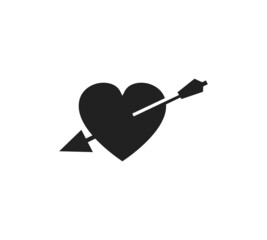 Heart with arrow icon. love icon