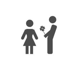 love proposal icon vector illustration.