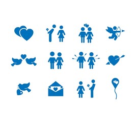 Love and valentine icon set. Vector icons for video, mobile apps, Web sites and print projects. See more in this series.