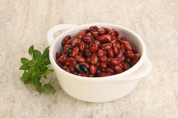 Red kidney bean in the bowl