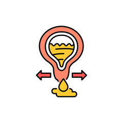 Fototapeta premium Enuresis color line icon. Pictogram for web page