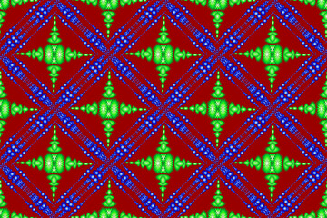 floral pattern, ethnic geometry blue green floral seamless pattern, seamless pattern for curtain design, carpet, wallpaper, clothing, wrap, batik, red background fabric pattern