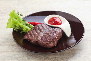 Grilled machete skirt beef steak