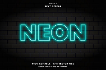 Neon Light Editable Text Effect