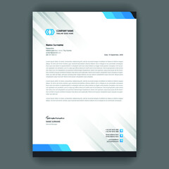 Abstract Modern company letterhead design  template